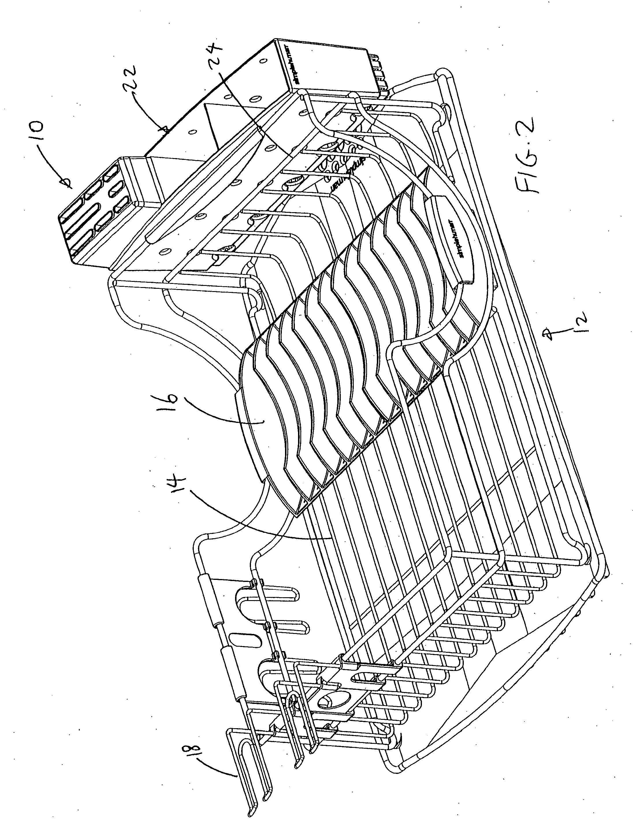 Retainer block for use with dish rack