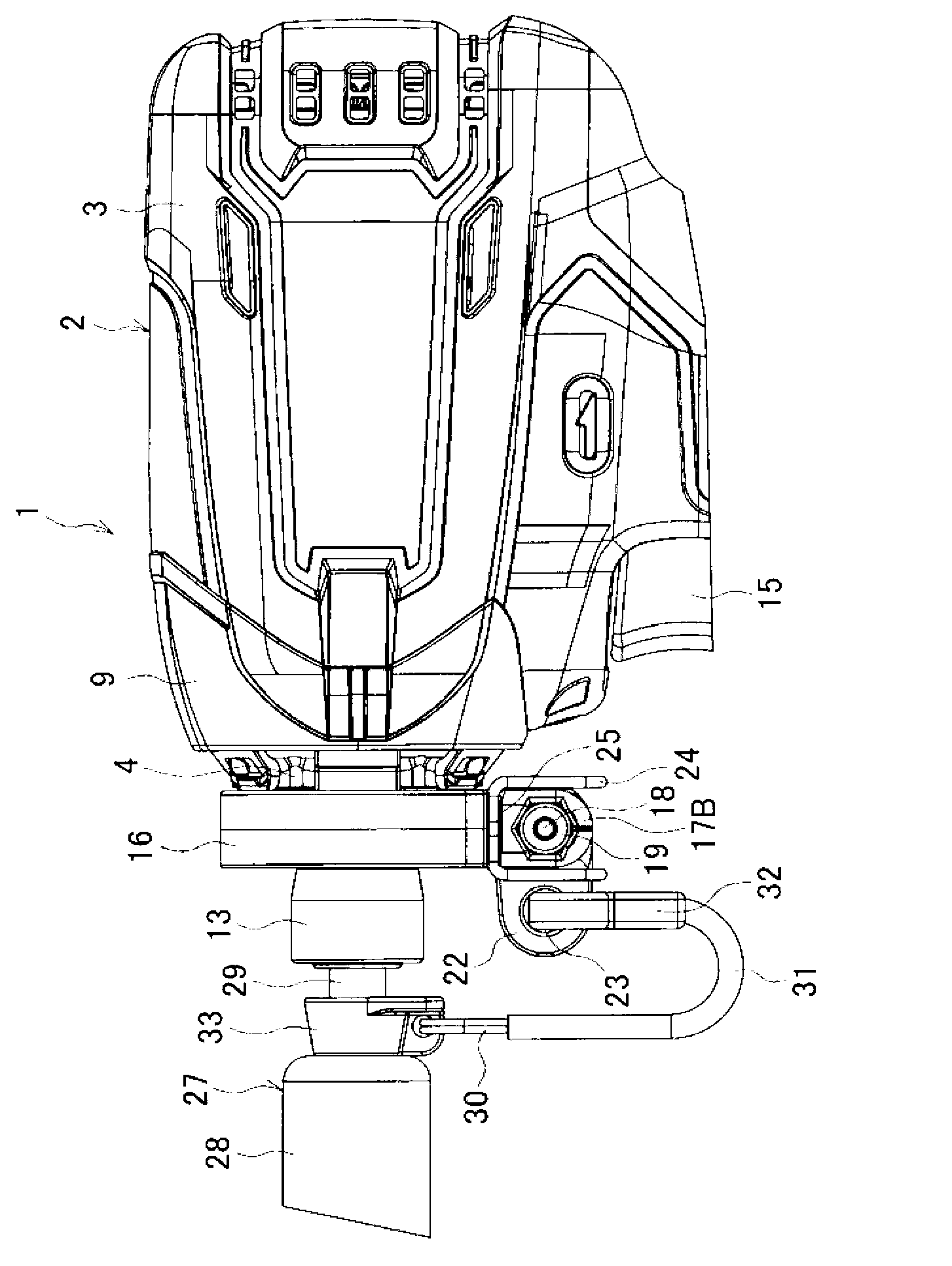 Falling Prevention Structure For Socket In Electric Power Tool