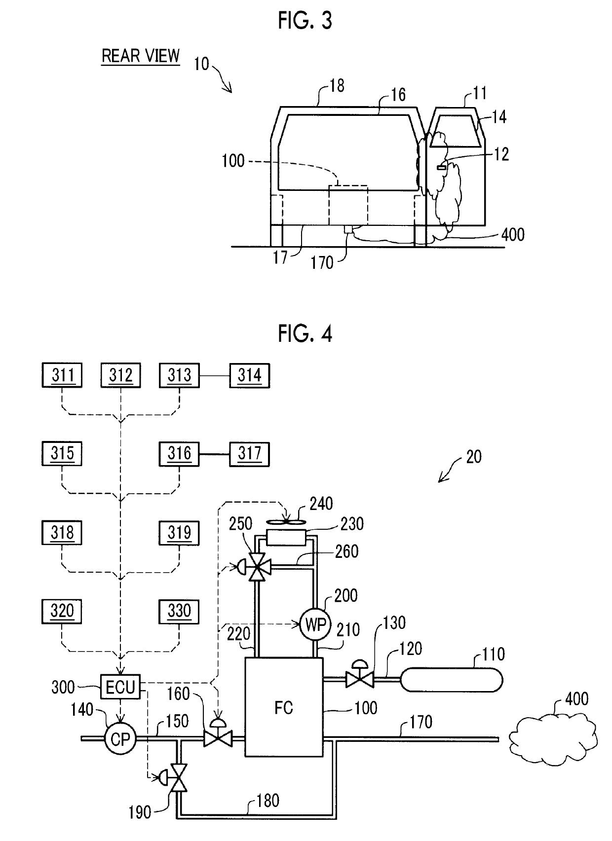 Moving body having fuel cell