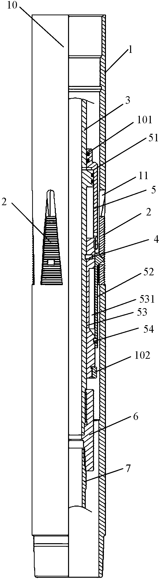 Embedded slip liner hanger