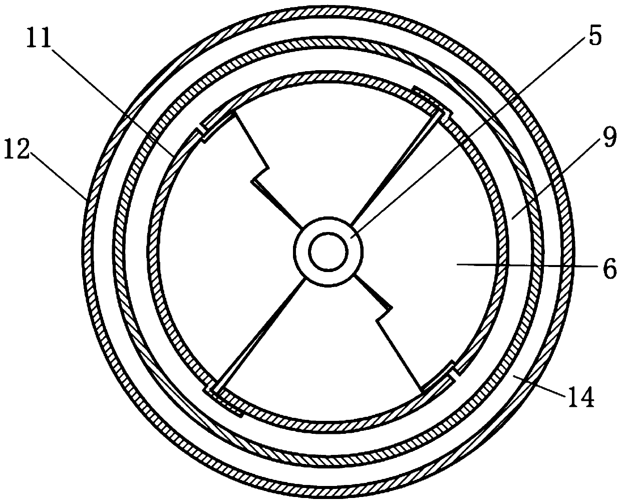 A coaxial powder feeding nozzle that adjusts the focal point of powder flow in a pneumatic way