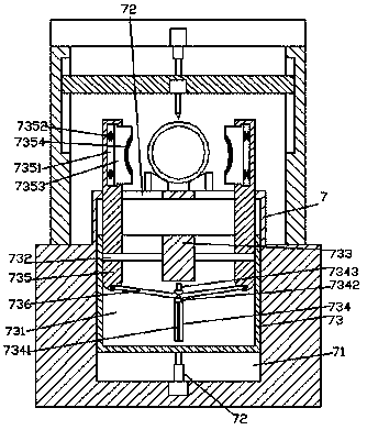 A punching device suitable for steel pipes of different diameters