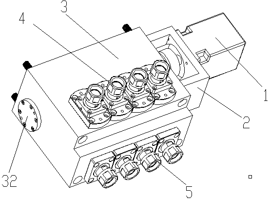 Turning and milling compound multi-shaft power head device