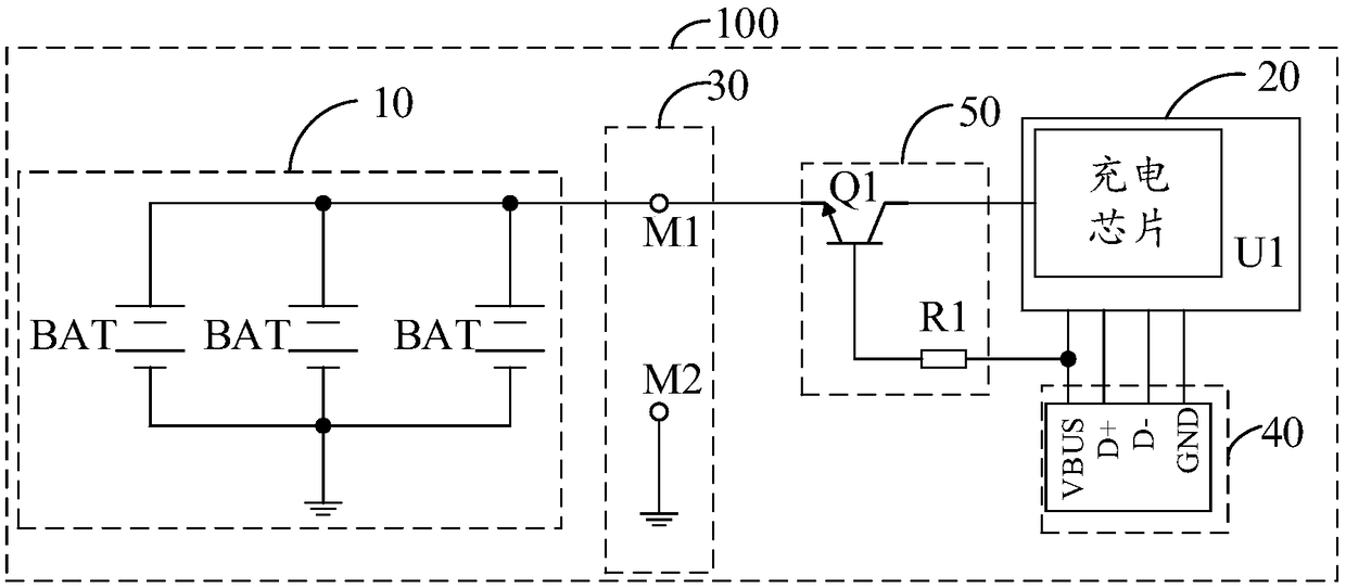 Earphone charging device, box and system