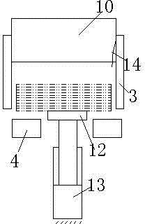 Mechanical arm collective blanking device