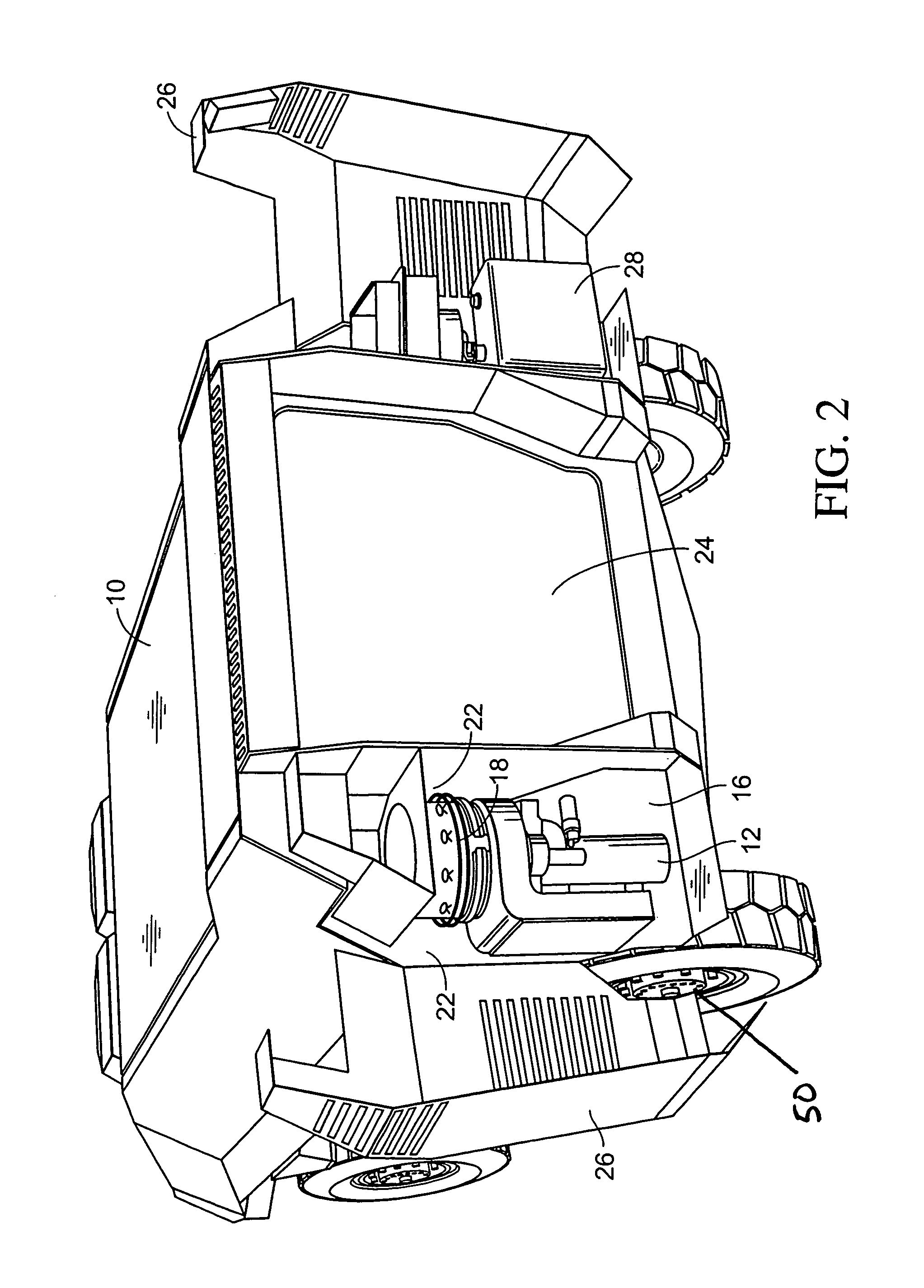 Rear mounted engine design with improved maintenance access for a military vehicle