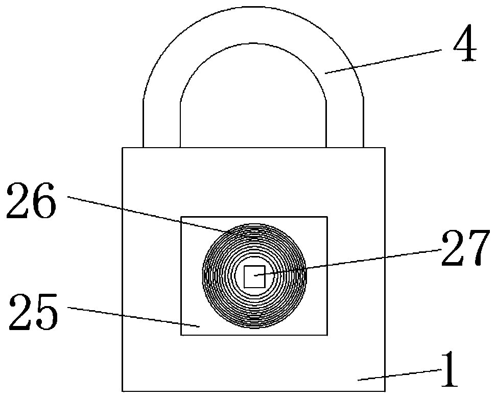 Passive inductance meter box padlock