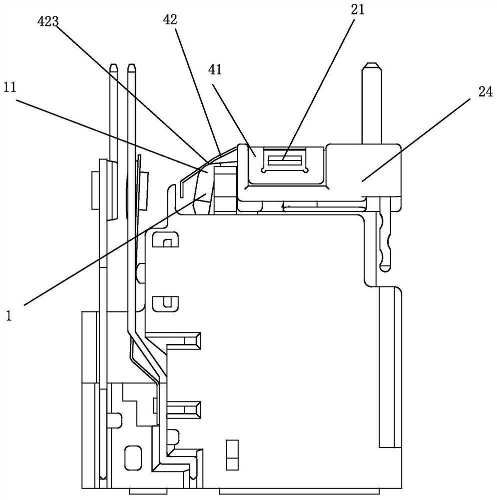 Electromagnetic relay with pressure spring