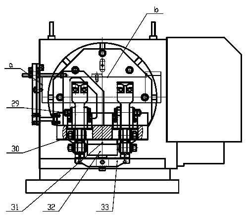 Back elevation clamp of initial die