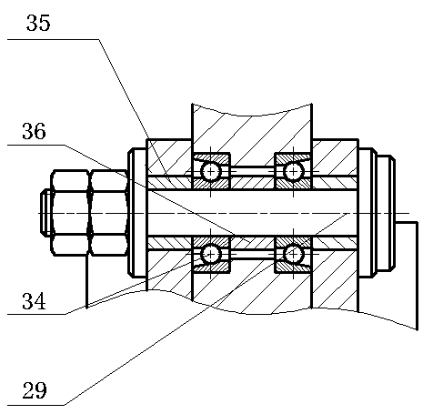 Back elevation clamp of initial die