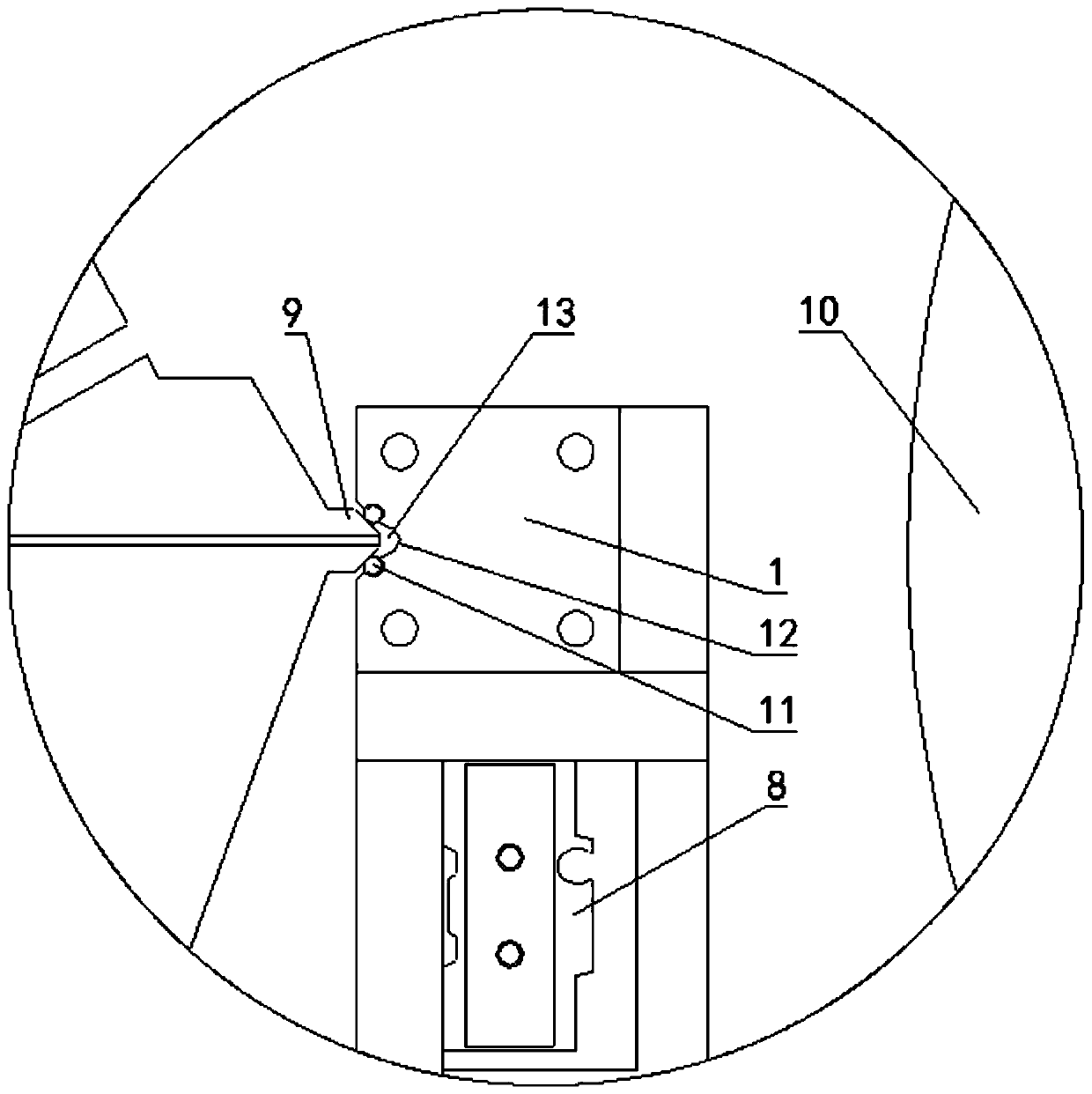 Online full-automatic cleaning device and method for lithium battery slit extrusion type coating die head