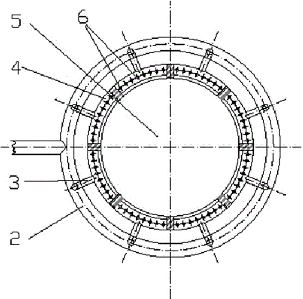 Anti-coking device for high-temperature pyrolysis gas inlet of oil gas quench cooler