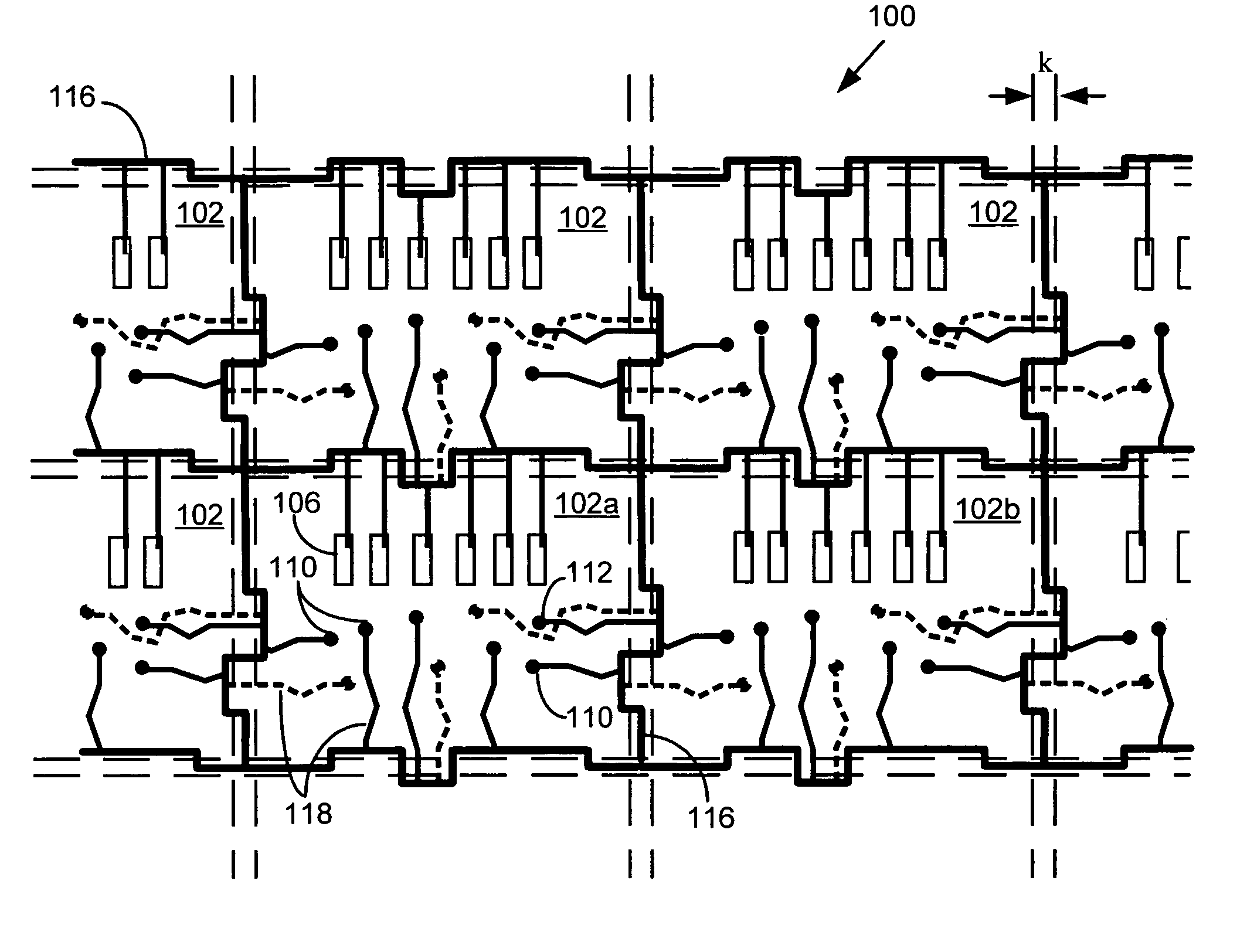 Substrate having minimum kerf width