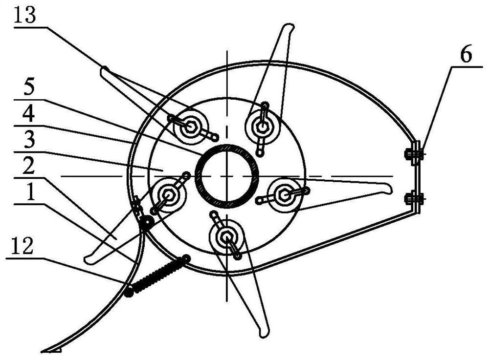 A shovel tooth-tooth roller combined peanut picking device