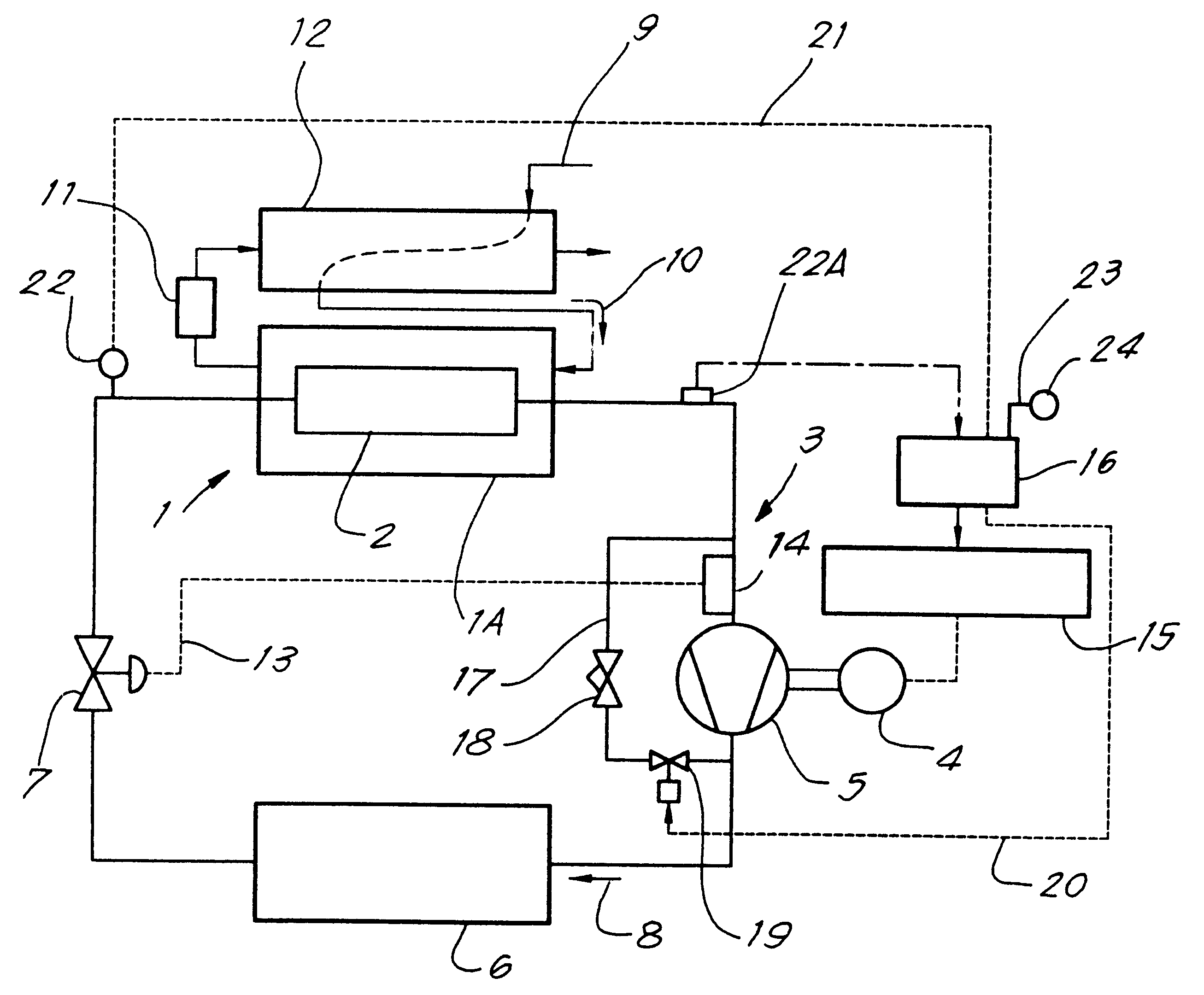 Device and method for performing a dehumidifying operation