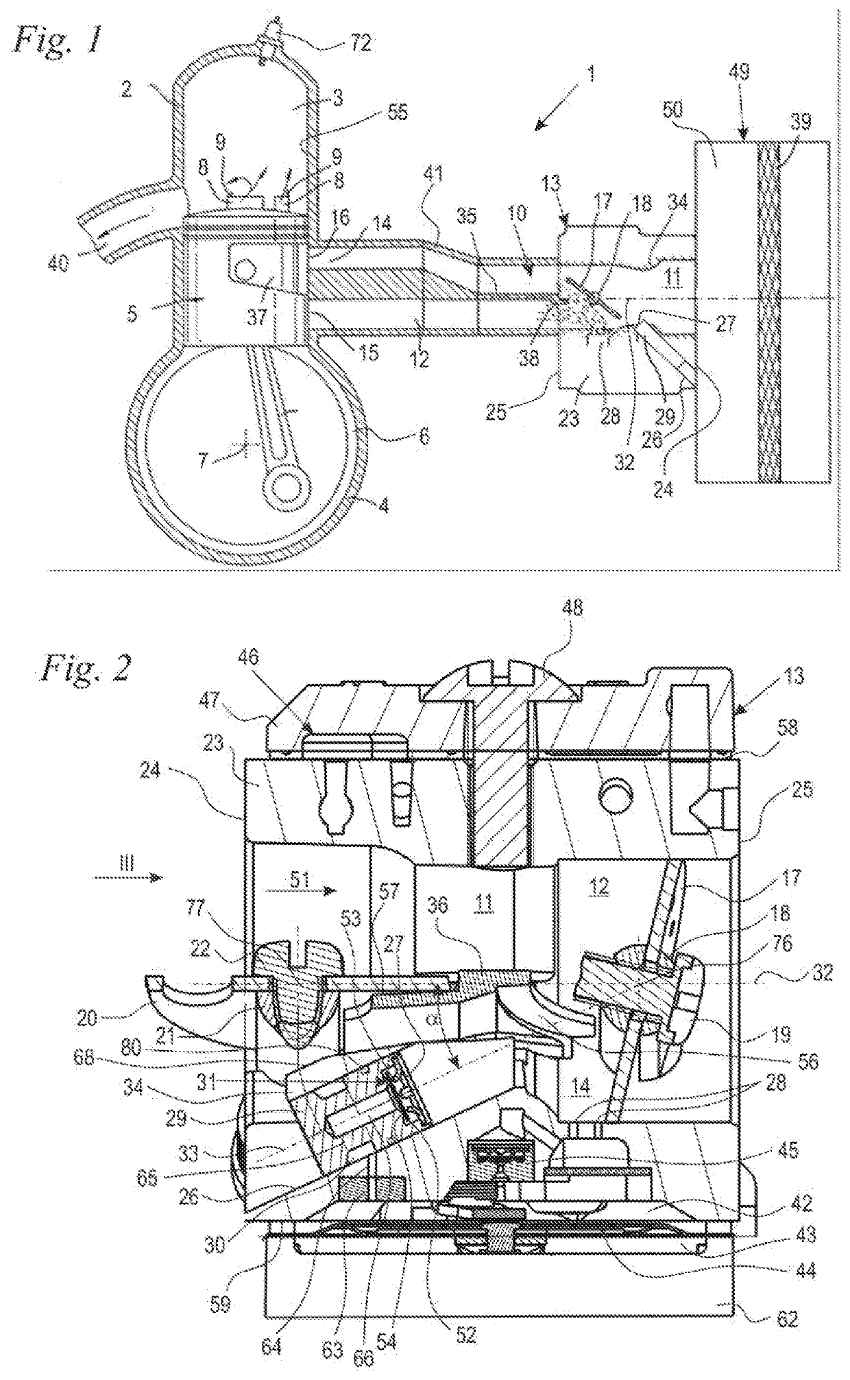 Mixture formation unit and two stroke engine having a mixture formation unit