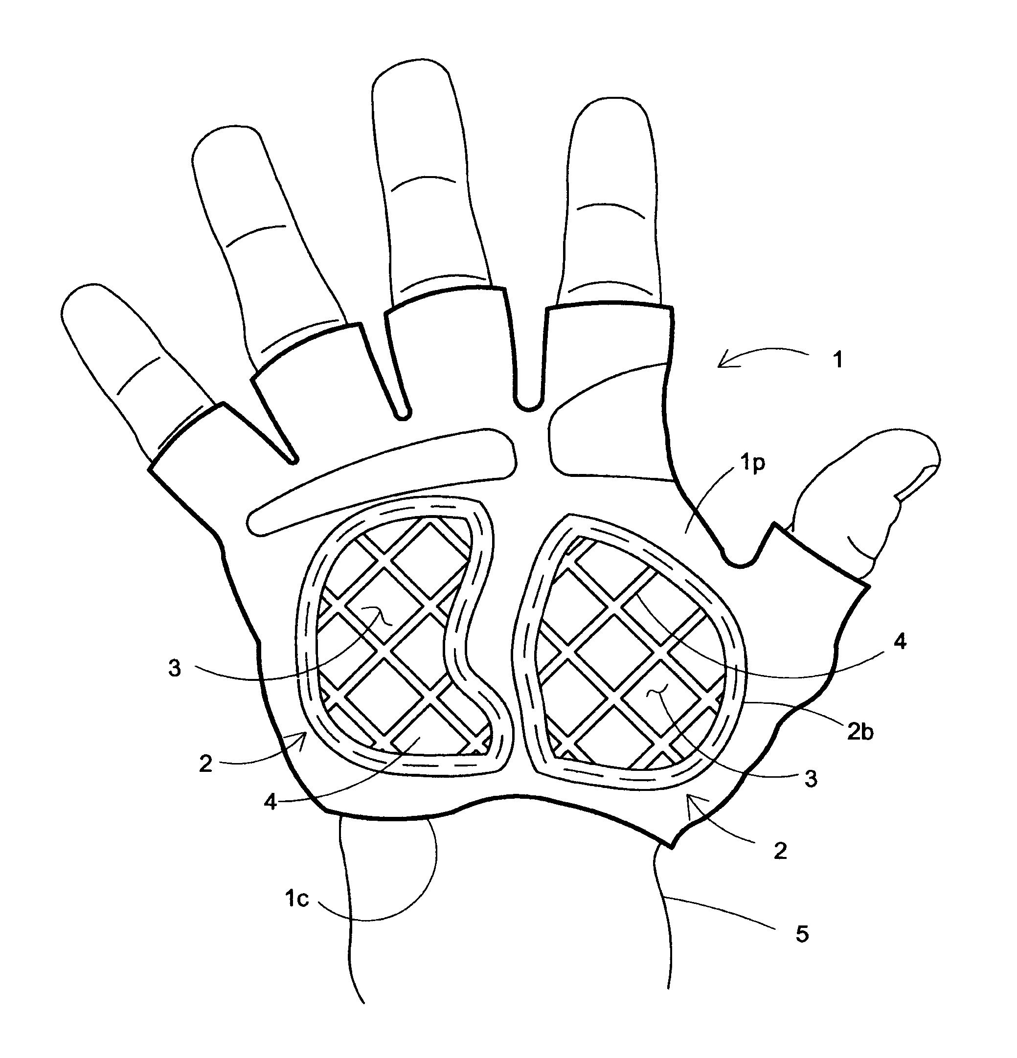 Cycling Glove And Support Area Pads