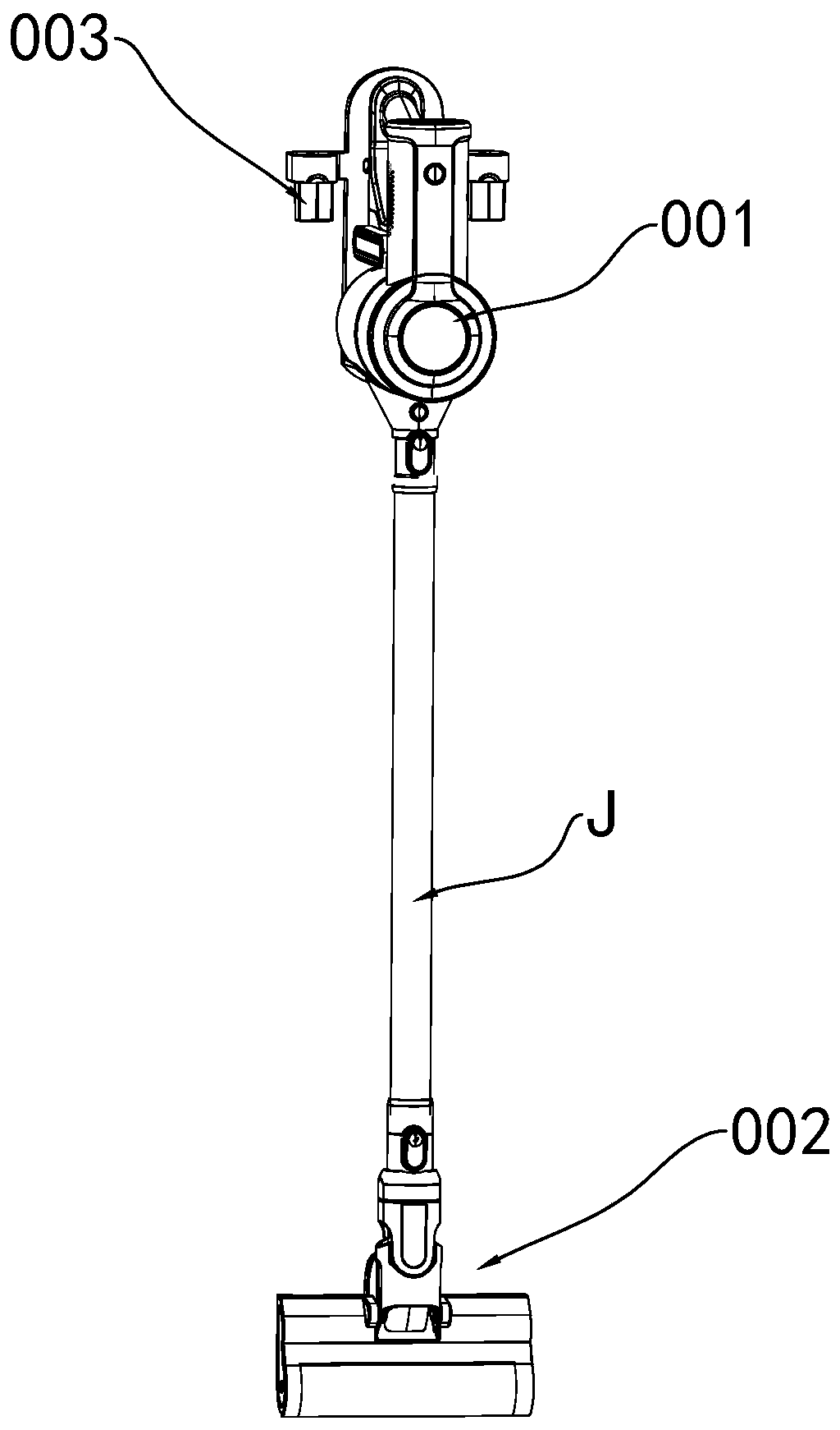 Handheld dust collection equipment and power supply layout structure