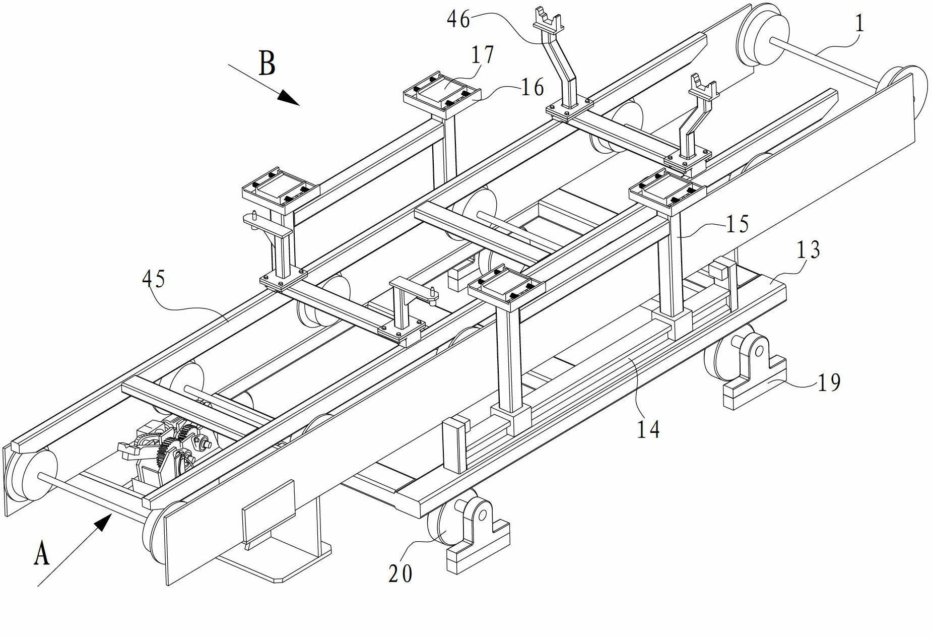 Automatic car positioning device of roller machine tool