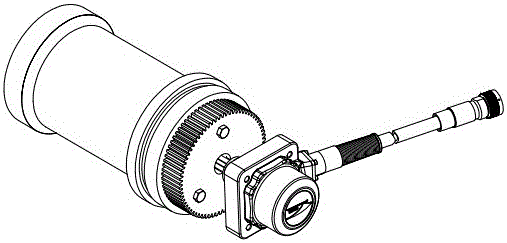 Locomotive axle end structure on which six-channel Hall speed sensor can be additionally mounted