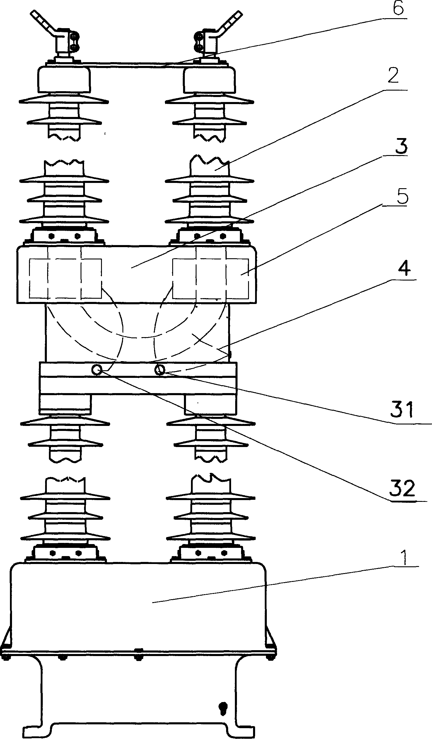 Assembled high-voltage current transformer