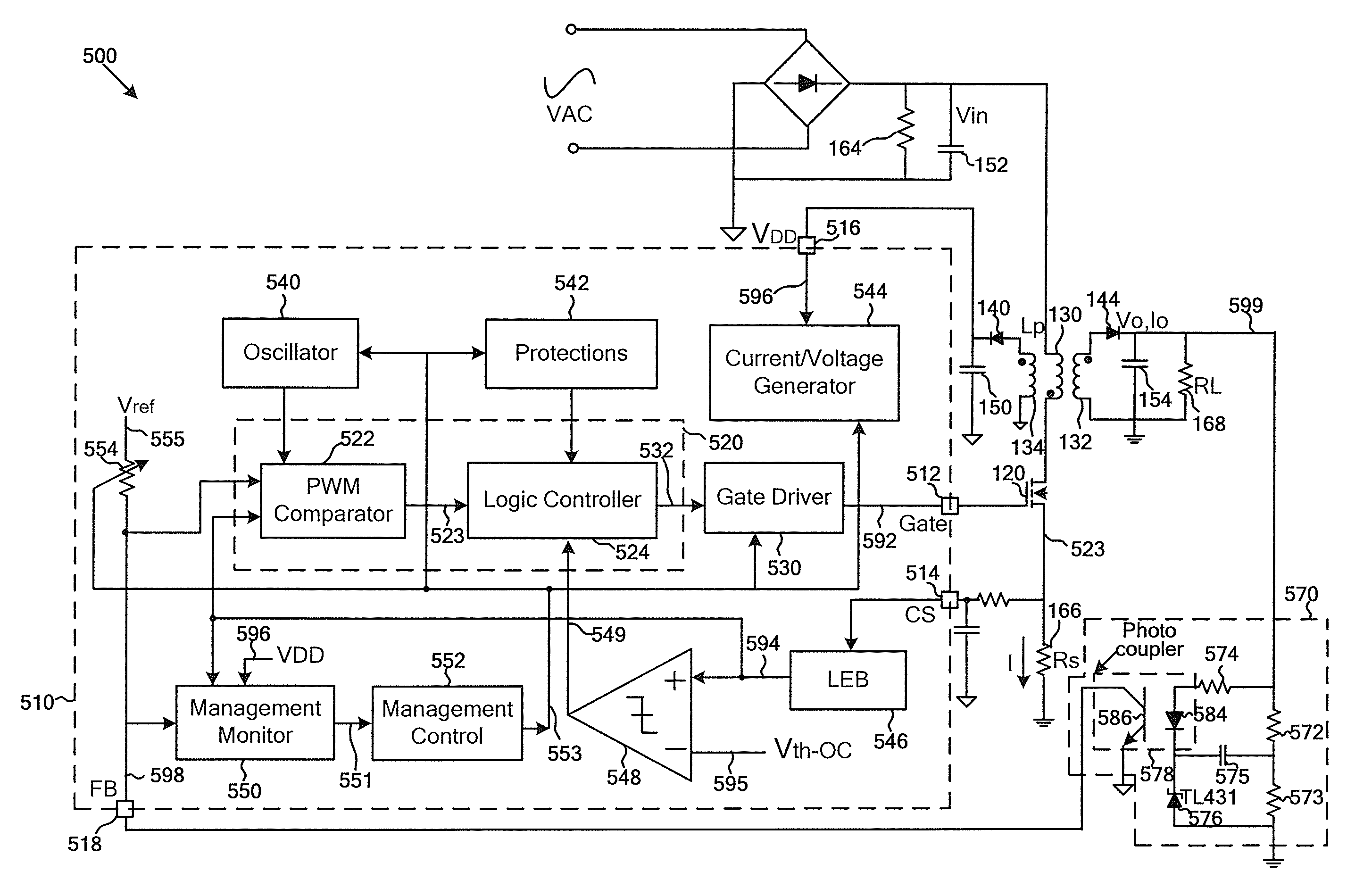 Systems and methods for adjusting current consumption of control chips to reduce standby power consumption of power converters