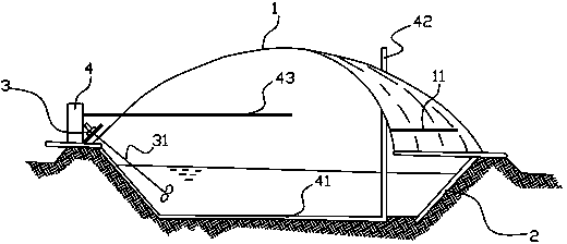 Outdoor fermentor for high-concentration marine biological bacterial fertilizer