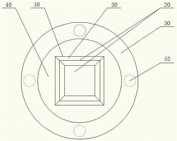 A square hole punch used on a punching machine