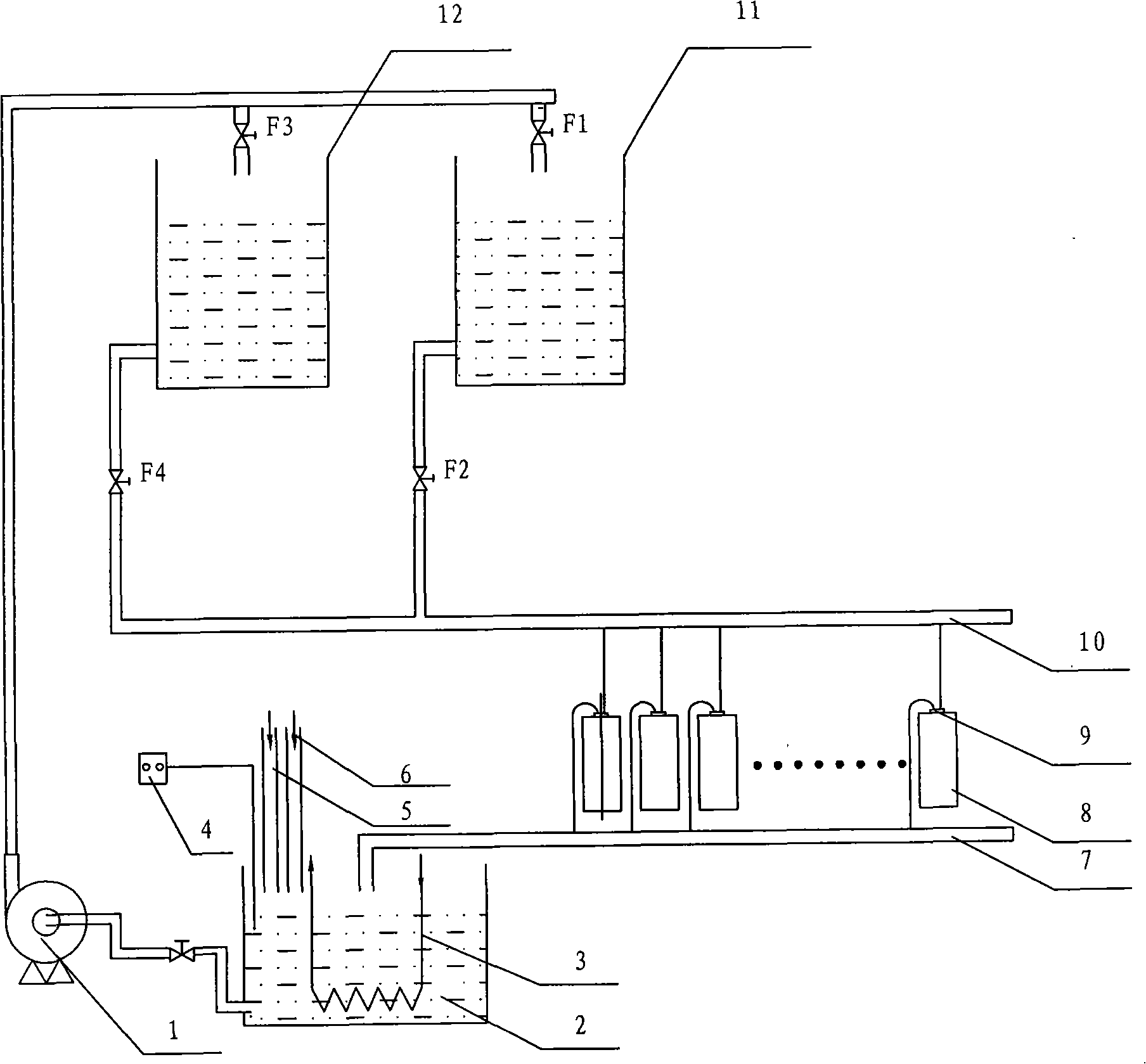 Battery formed acid loop method of lead acid battery