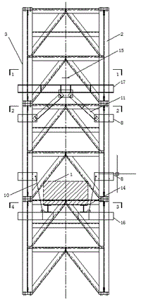 Climbing belt self-hoisting system of large-sized movable-arm tower crane