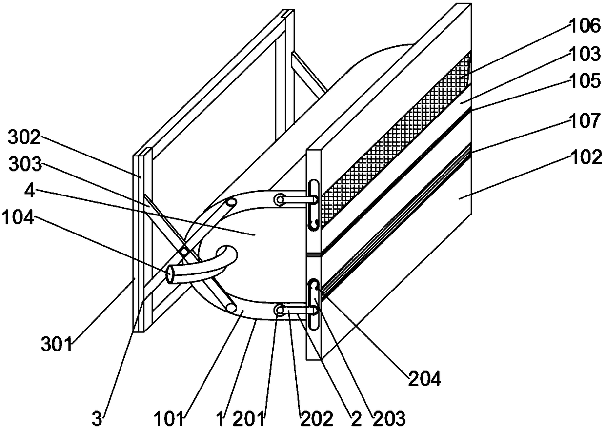 Internal circulation type household kitchen ventilation device for preventing soot overflow