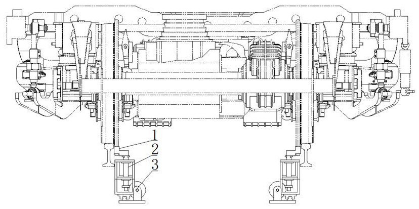 Vehicle body completion bogie moving alignment device