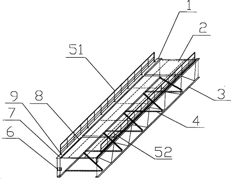 Crane beam frame construction method