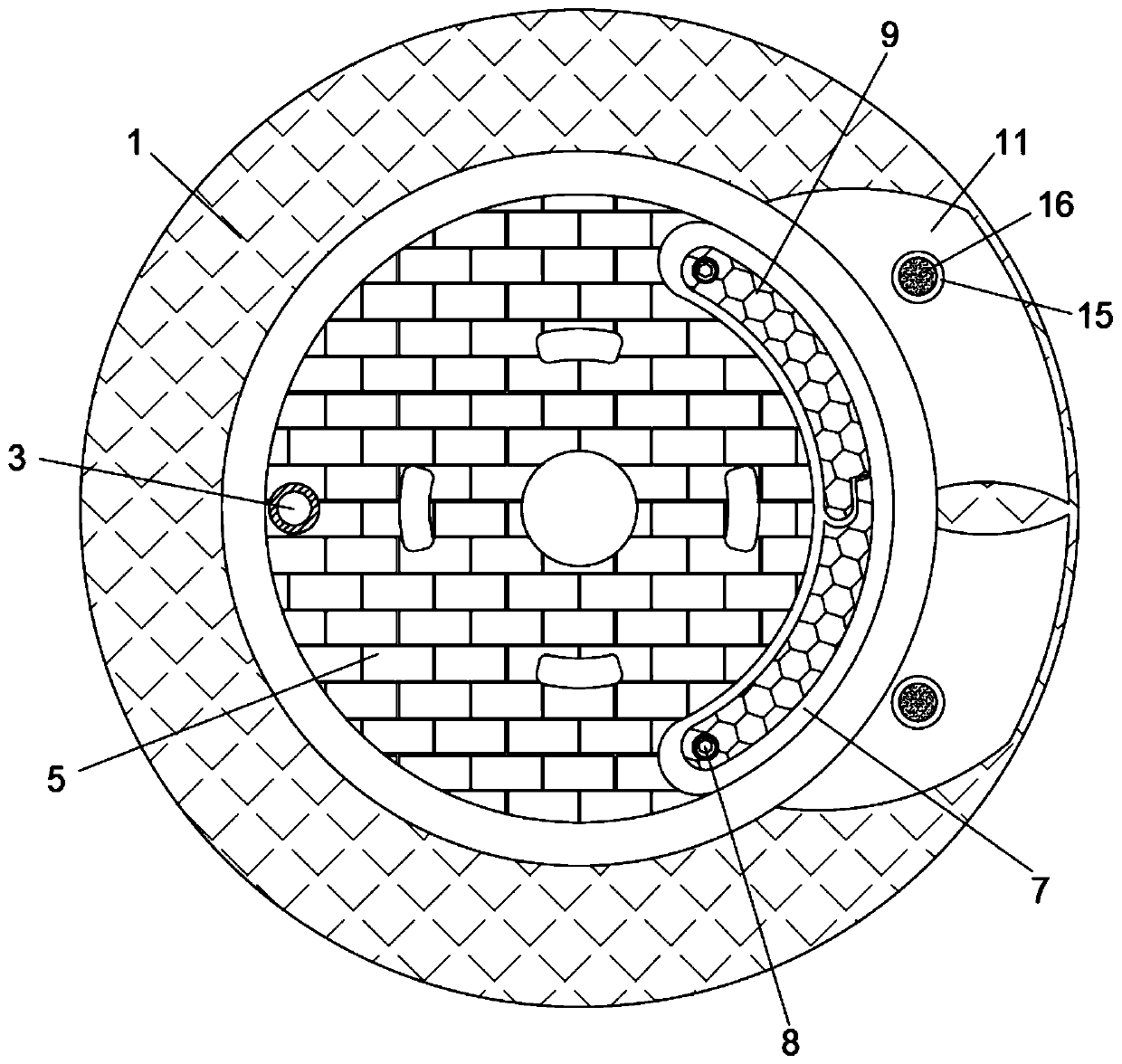 Anti-theft municipal inspection well cover