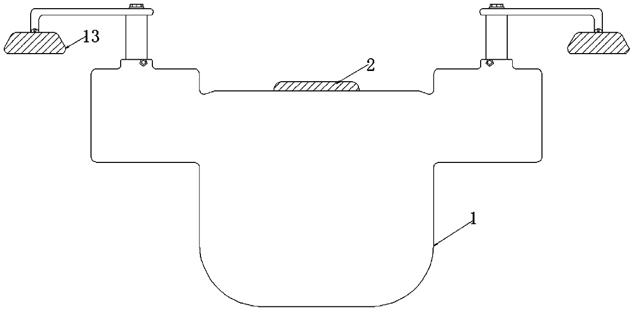 Blockboard pressing auxiliary device capable of automatically pressing edges based on gravity principle