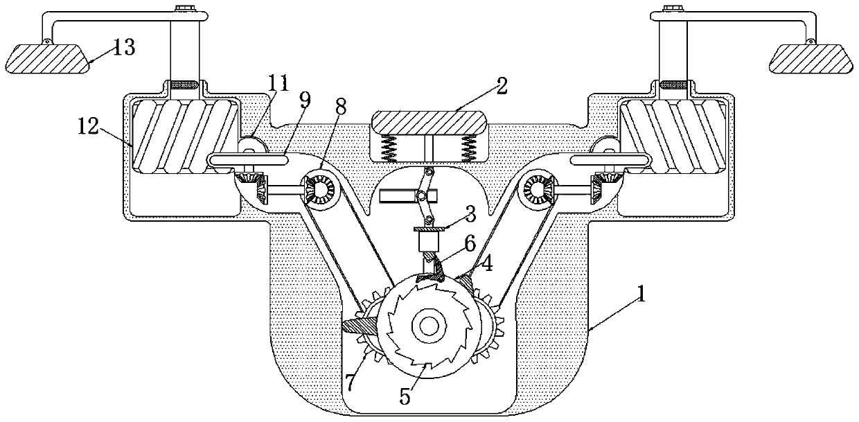 Blockboard pressing auxiliary device capable of automatically pressing edges based on gravity principle