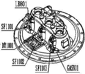 GIS three-phase common box type maintenance grounding switch casing