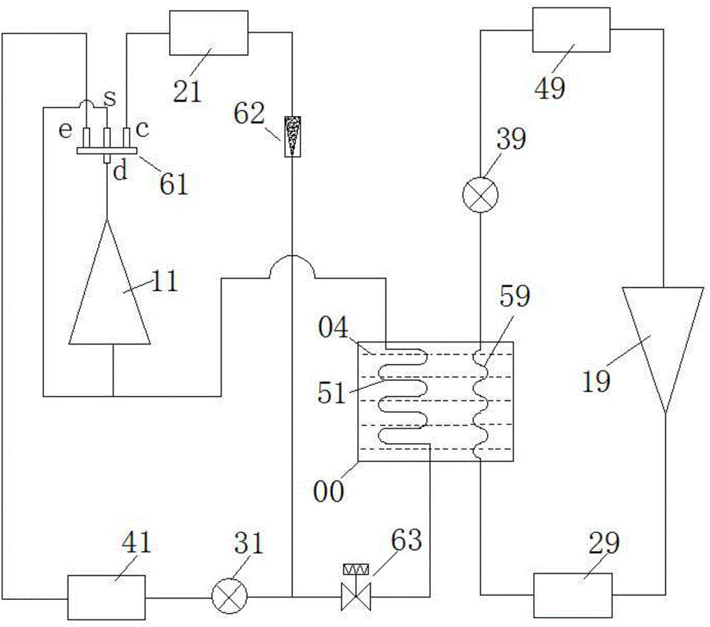 Cold accumulation type hot air defrosting refrigerating system and heat accumulation type hot air defrosting heat pump system