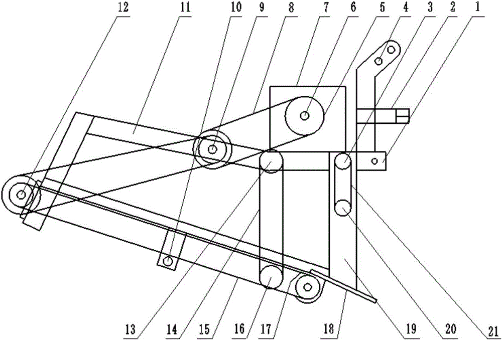 Conveying type digging machine without blocking chain