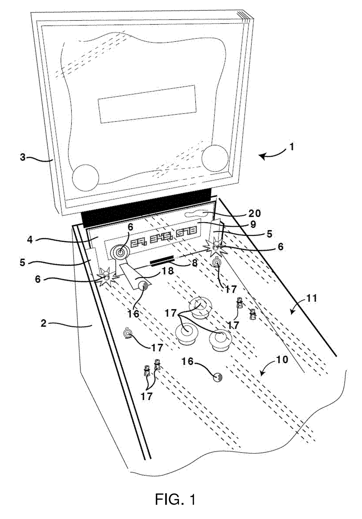 Display for a pinball game