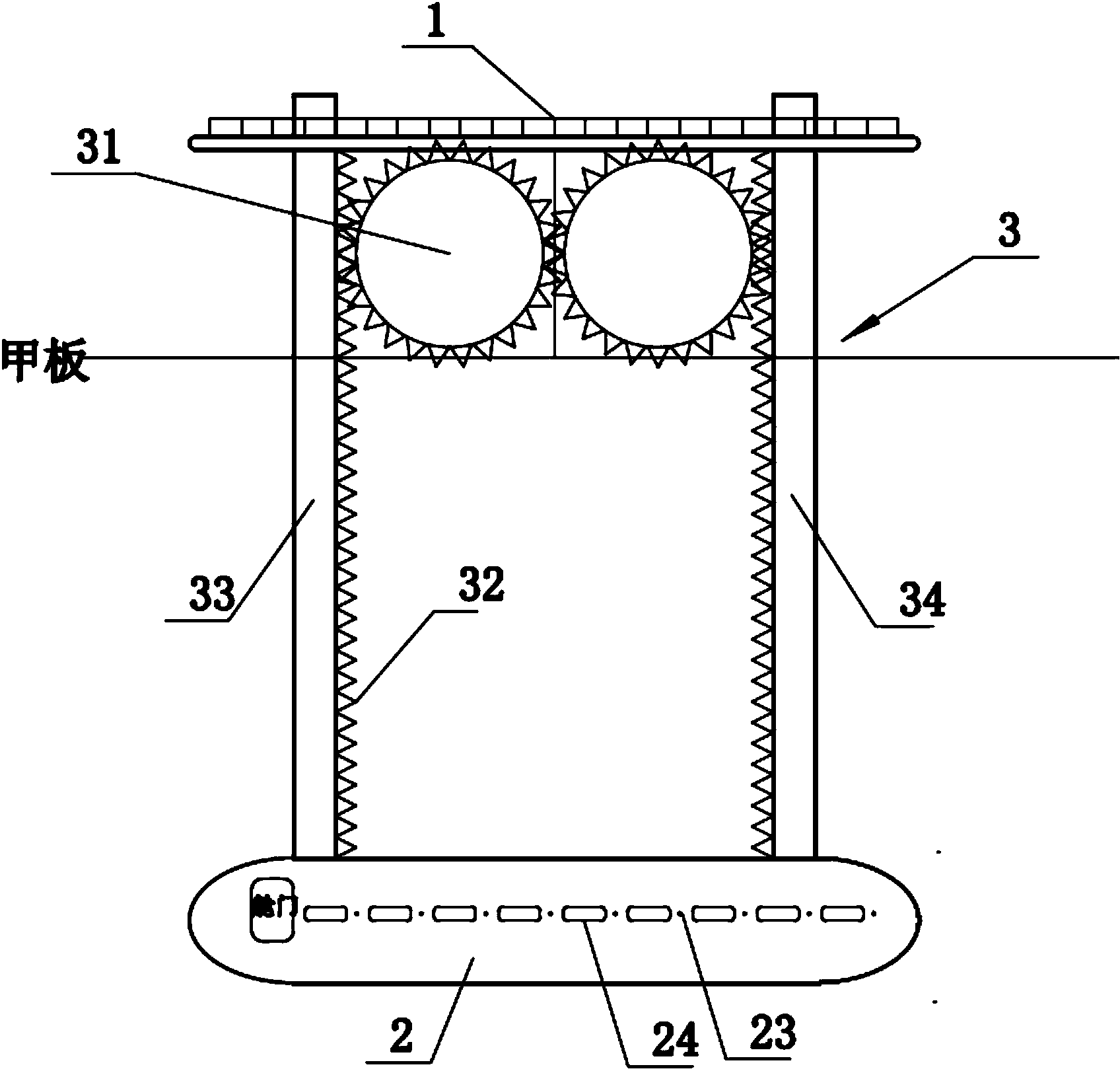 Lifting type underwater sightseeing device