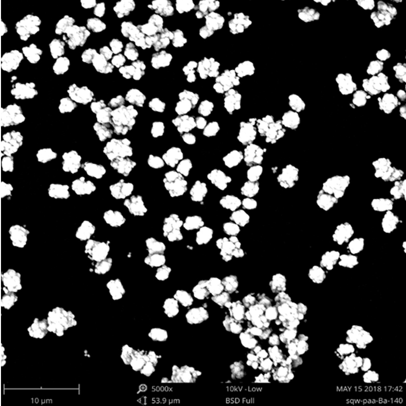 A kind of preparation method of mulberry-shaped barium polyacrylate powder doped with europium