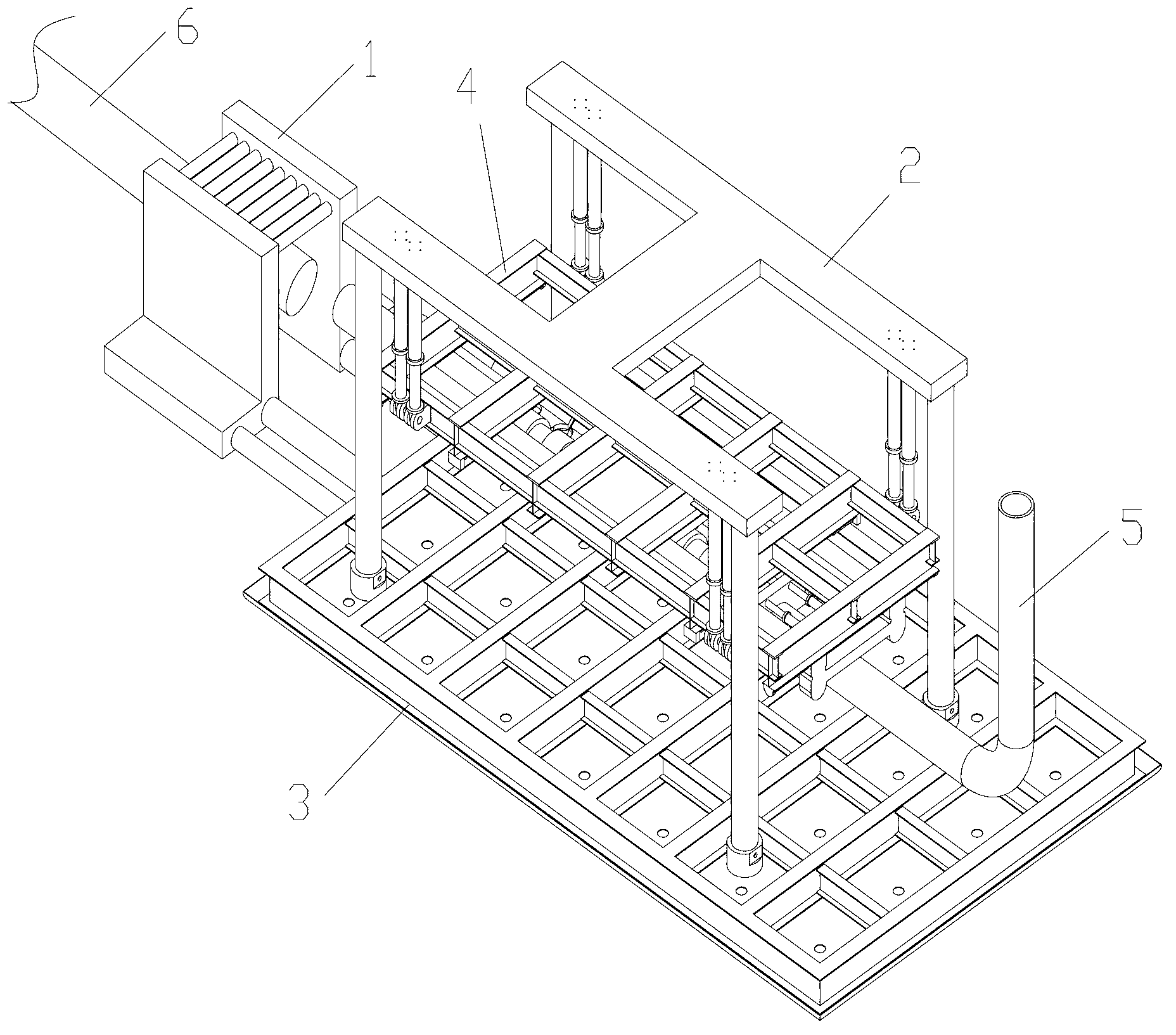 Device for lowering and mounting submarine pipeline and crossing pipeline