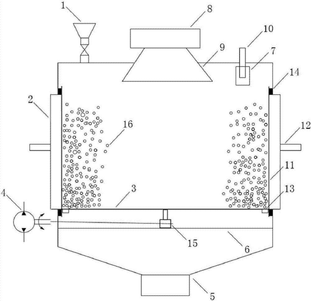 Device for cooperatively enhancing fluidization of nanoparticles by centrifugal field and sound field