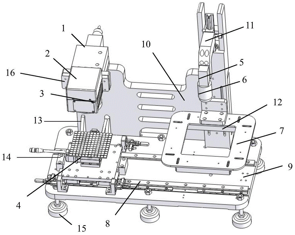 High-precision galvanometer error self-correcting device and high-precision galvanometer error self-correcting method based on machine vision