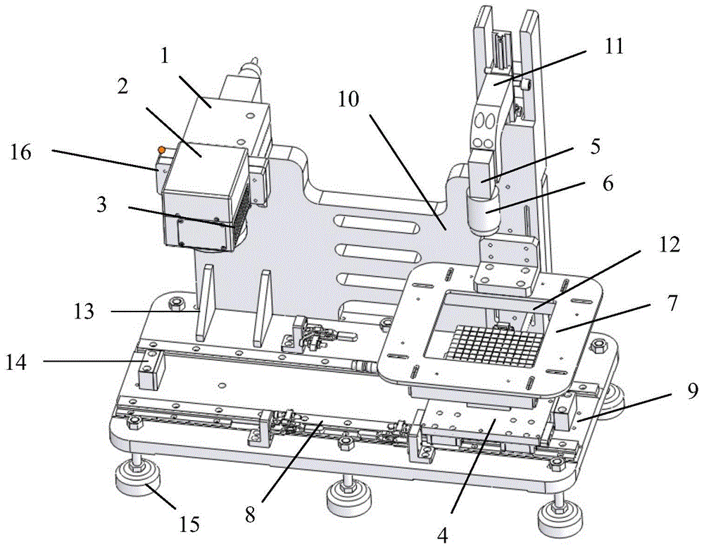 High-precision galvanometer error self-correcting device and high-precision galvanometer error self-correcting method based on machine vision