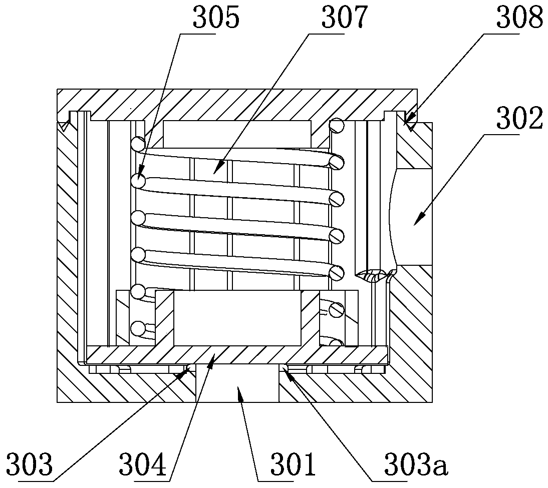 GVV valve pressure maintaining structure and GVV valve