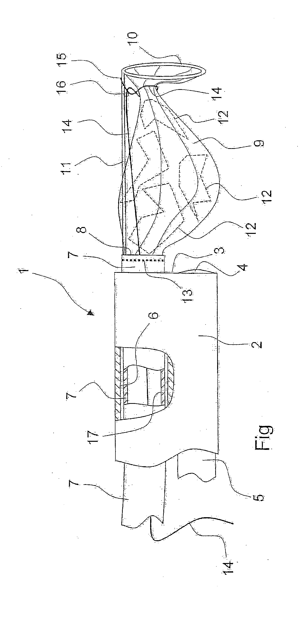 Ureteral calculus suction instrument having a shaft