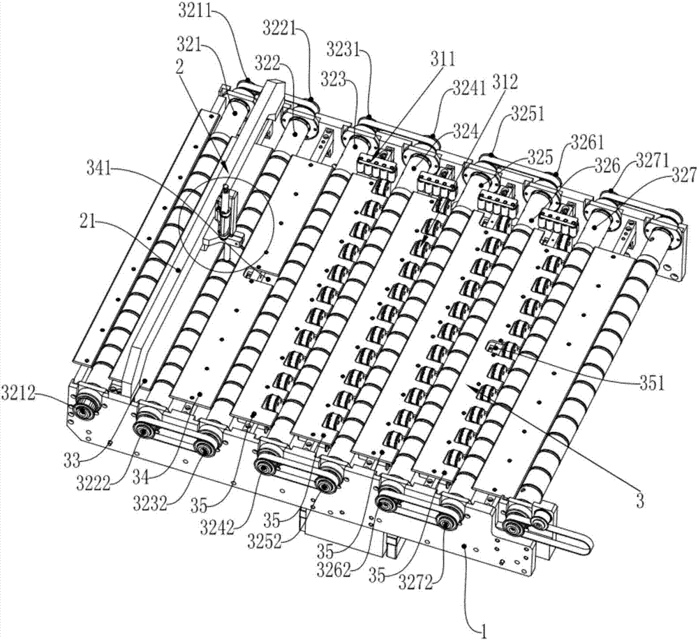 Automatic ranging, straightening and transmitting mechanism applied to circuit board detection machine