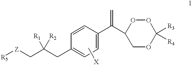 Substituted 1,2,4-trioxanes as antimalarial agents and a process of producing the substituted 1,2,4-trioxanes